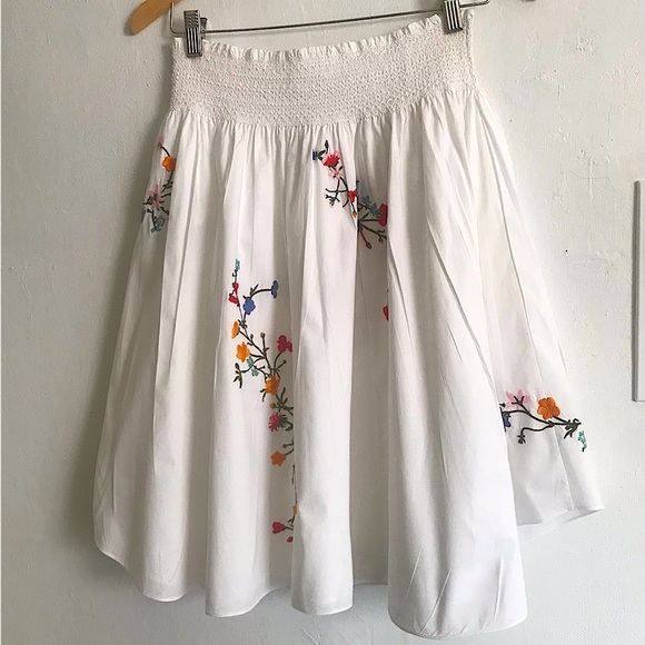 TORY BURCH Cassie Delphi Embroidered Skirt - Picture 9 of 14